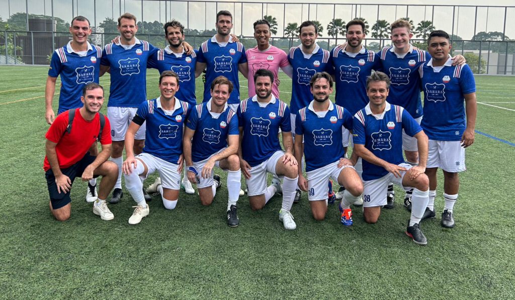 Gaulois Sports Club team playing football in the Cosmo League in Singapore
