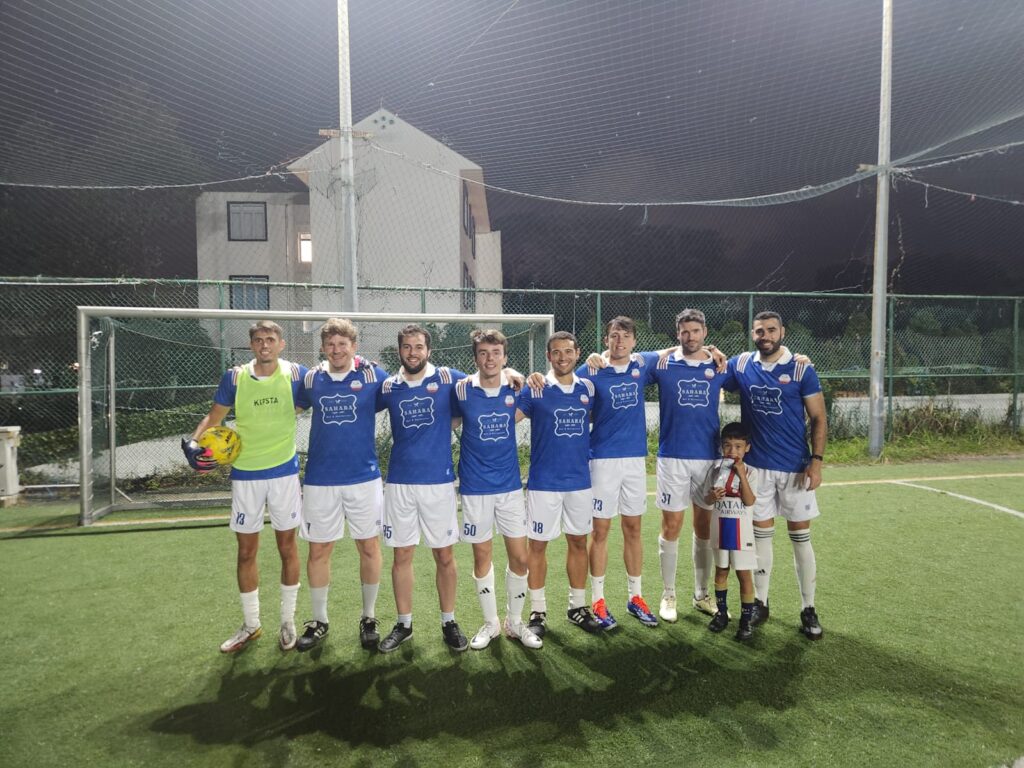 Gaulois Sports Club team playing 6-aside football in the Dejavu League in Singapore